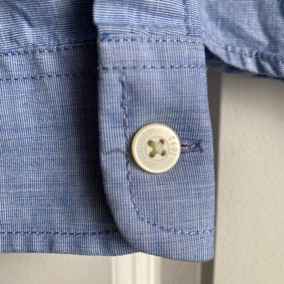 Abercrombie and Fitch Blue Button Up Kids Size Large - Picture 10 of 12